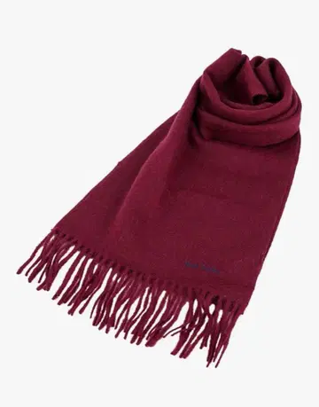 크리스마스 랩핑 포함 폴스미스 머플러 버건디 와인 레드