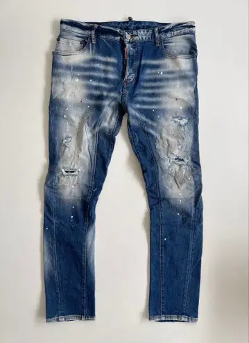 dsquared2 디스퀘어드 데미지 가공 스키니 데님 청바지 52