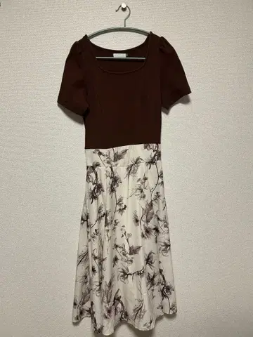 overE 프린트 도킹 원피스 U65