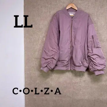 핑크 봄버 자켓 소매 리브