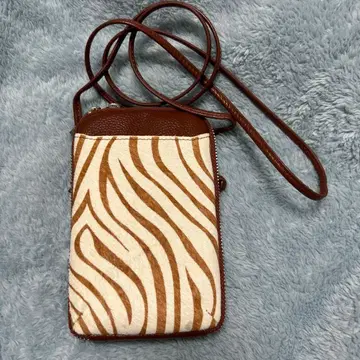 뷰티앤유스 헤어 온 가죽 지퍼 슬림 월렛 숄더