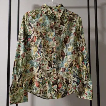 Paul Smith 새와 꽃 프린트 긴팔 셔츠