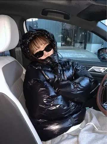 HUECLOSET ted hoodie padded 다운 자켓 광택