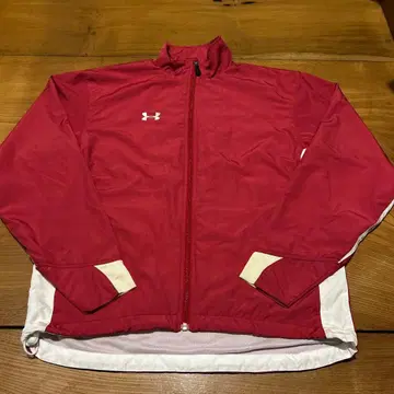 언더아머 빨간색 집업 저지 점퍼