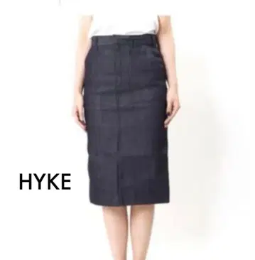 HYKE 다크 데님 타이트 스커트