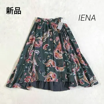 새상품 이에나 Deveaux 페이즐리 랜덤 스커트 36