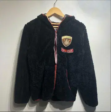 00's vintage 블랙 플리스 자켓 모드 스트릿