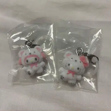 산리오 포근포근 스노우 마커 액세서리 키티 마이멜로디 2개 세트