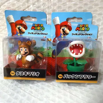 슈퍼 마리오 너구리 마리오 & 팩맨 플라워 피규어 세트