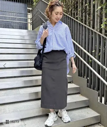 Spick&Span 워셔블 스트레치 타이트 스커트 블랙 D