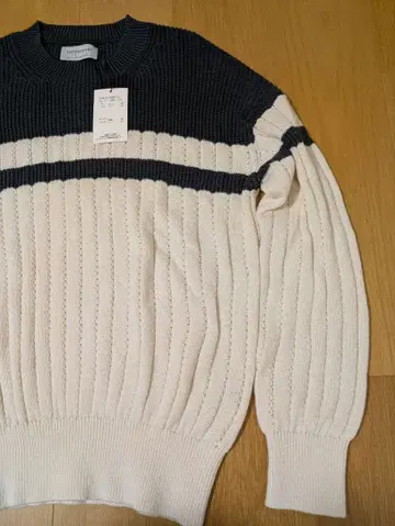 tomorrowland tricot 니트 캐시미어 화이트 네이비 택 포함