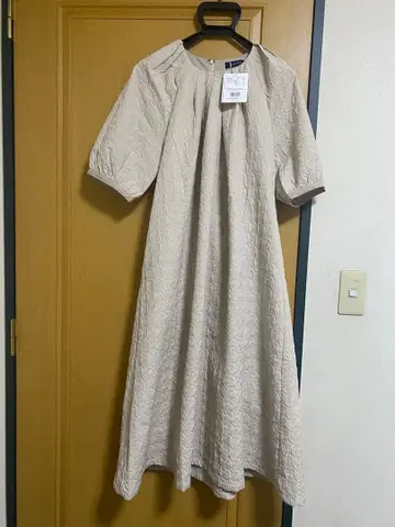 택 포함 미사용 새상품 impression 반팔 롱 원피스