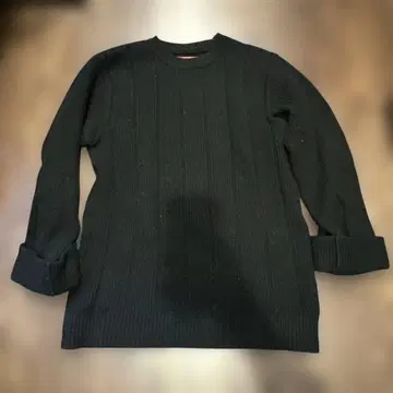 HideandSeek 블랙 리브 스웨터 M