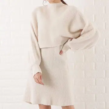 2WAY 아이보리 니트 원피스 F 사이즈