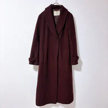 노엘라 숄카라 롱 코트 보르도 버건디