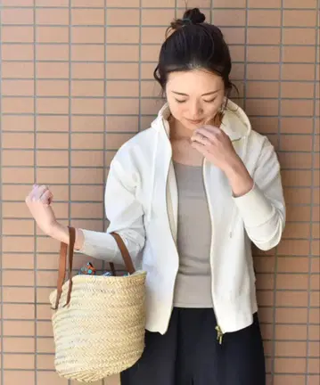 OURHOME 깔끔한 후드티 화이트