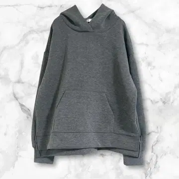 드레스킵 그레이 후드 부착 후드티 긴팔 L 심플 무지 캐주얼