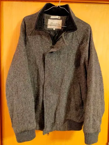 영국제 프레그린 블루종 해리스 트위드 100% L