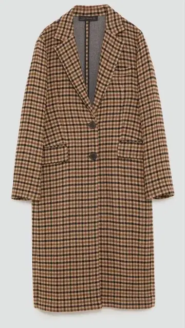 미사용 새상품 ZARA 체크 무늬 코트