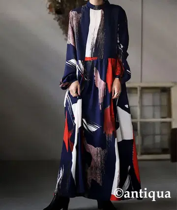 antiqua 아트 패턴 원피스 구제 의류