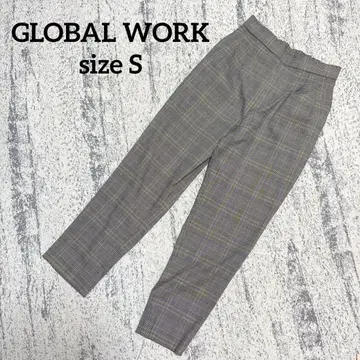 [ 글로벌 워크 ] 체크 스트레치 허리밴딩 팬츠 그레이 계열 S