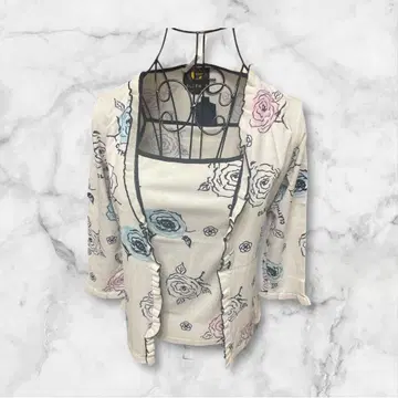 [CLATHAS] 꽃무늬 오부 소매 앙상블