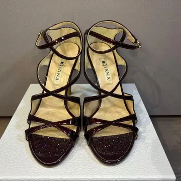 DIANA 스트랩 샌들 22.5cm 버건디