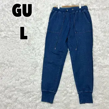 GU (L) 데님 맨투맨 조거 이지 팬츠