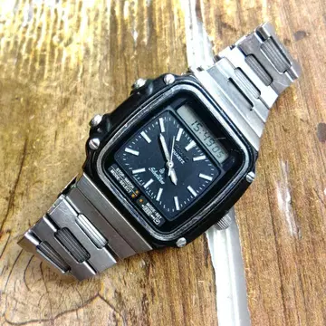 레어 중고 작동품 H357-5120 세이코 실버 웨이브 하이브리드 3침