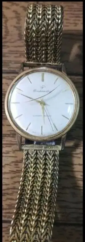 세이코 매틱 골드 메탈 밴딩 손목시계