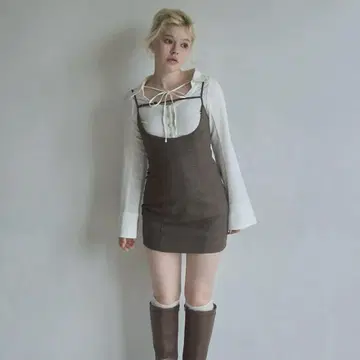 ANDMARY Betty layered check dress