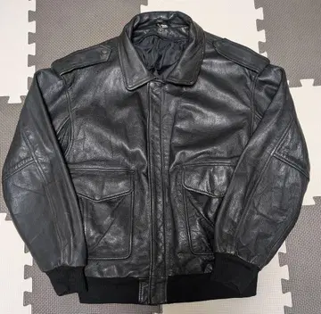 오늘 세일 프랑스제 A-2 가죽 자켓 블랙 천연 가죽 두꺼운