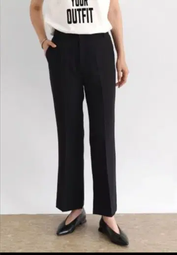 일본제 센터 프레스 슬릿 팬츠