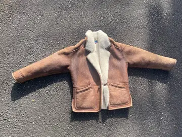 양가죽 브라운 자켓 보아 안감 부착