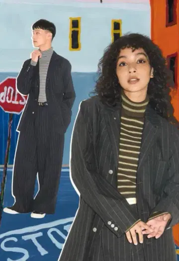 GU and beautiful people 셋업 네이비 새상품 XXL