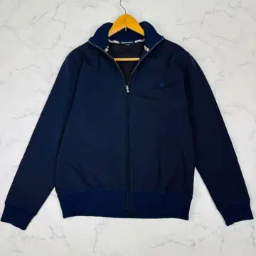 아쿠아 스큐텀 지퍼 가디건 드라이버 니트 네이비 자수