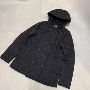 LACOSTE 블랙 퀼팅 자켓 38 충전솜