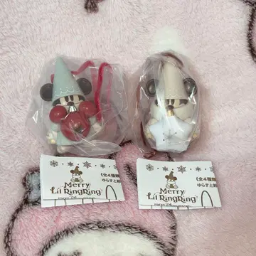 디즈니 크리스마스 릴린린 캡슐 토이 화이트 컬러 스카이블루