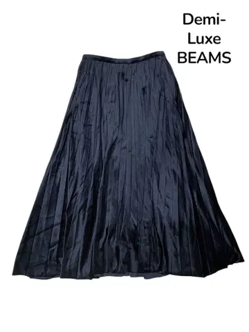 Demi-Luxe BEAMS 네이비 플리츠 스커트