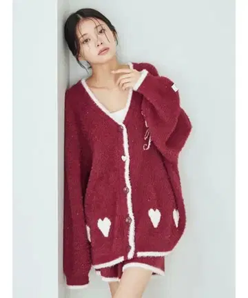 라메 페더 가디건 & 숏팬츠 상하의 세트