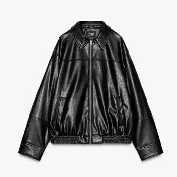 [ 새상품 미사용 ] ZARA 인조 가죽 봄버 자켓