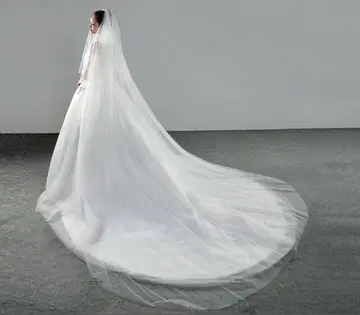 아이보리 2층 롱 베일 길이 400 폭 300