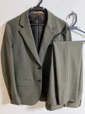 새상품급 MAISON SPECIAL 셋업 수트 체크 무늬 브라운 고급