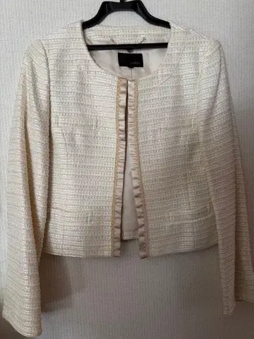 any FAM 노카라 자켓 아이보리 포멀