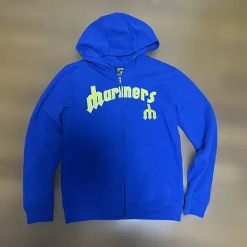 Mariners 로고 집업 후드티 파랑