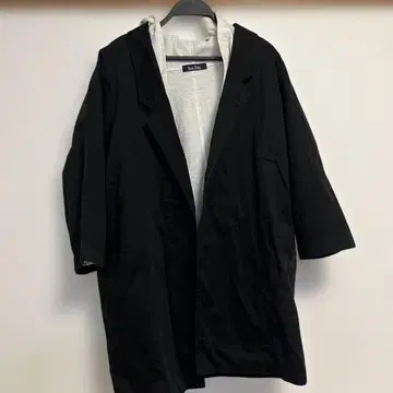 새상품 택 포함 이스트 보이 후드 부착 블랙 코트 오버 사이즈 9호