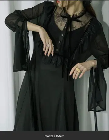 Ezick 리본 드레스 구제 의류