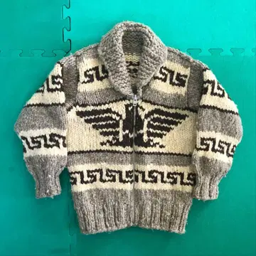 카우친 스웨터 M 사이즈 울 두꺼운 니트 썬더버드 아메카지 구제 의류