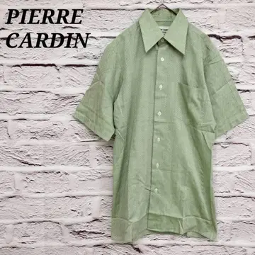 피에르 가르뎅 반팔 셔츠 올 패턴 그린 x 화이트