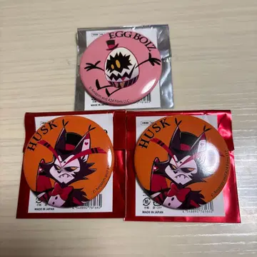 해즈빈 호텔 신주쿠 마루이 시크릿 캔뱃지 허스크 에기즈 3개 세트